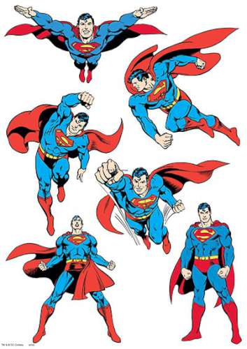 Superman Edible Icing Character Sheet - Click Image to Close